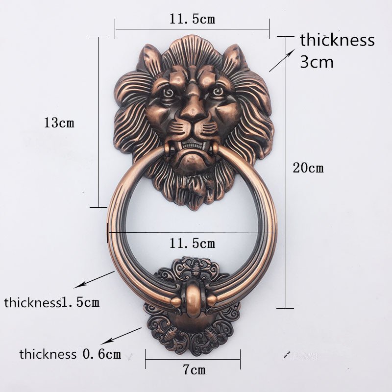 Furniture Hardware Decorative - Antyczny brązowy uchwyt w kształcie głowy