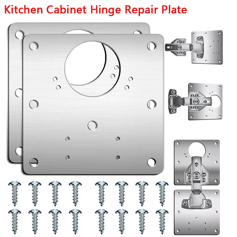 Furniture Hardware Fixing Screws - 2/10 sztuk zestawów płyta naprawcza zawiasów