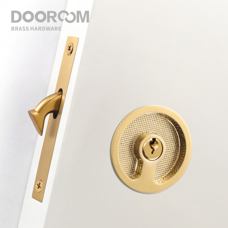 Furniture Hardware Decorative - Dooroom mosiężny uchwyt drzwi przesuwnych zestaw