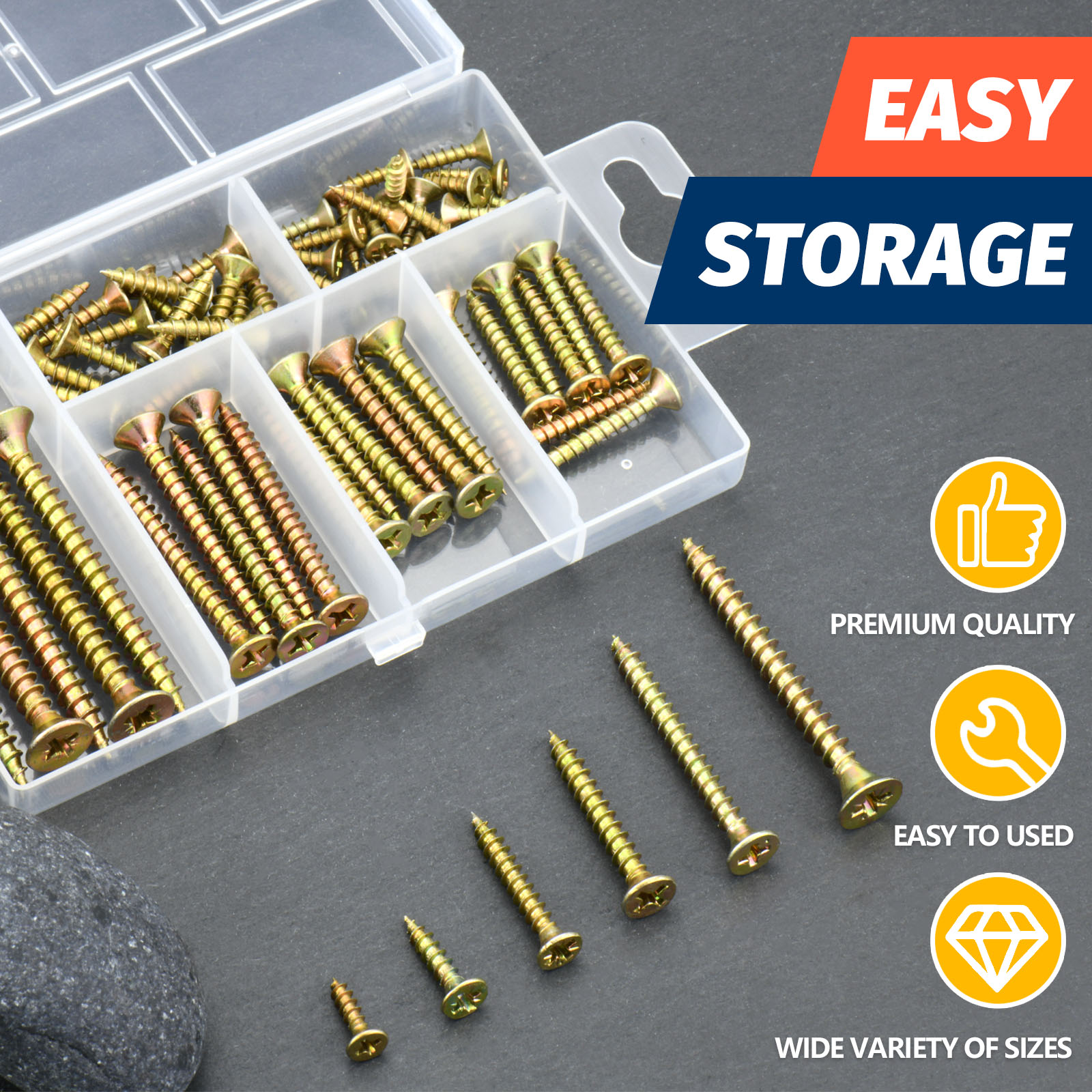 Furniture Hardware Fixing Screws - Zestaw śrub do drewna o wysokiej