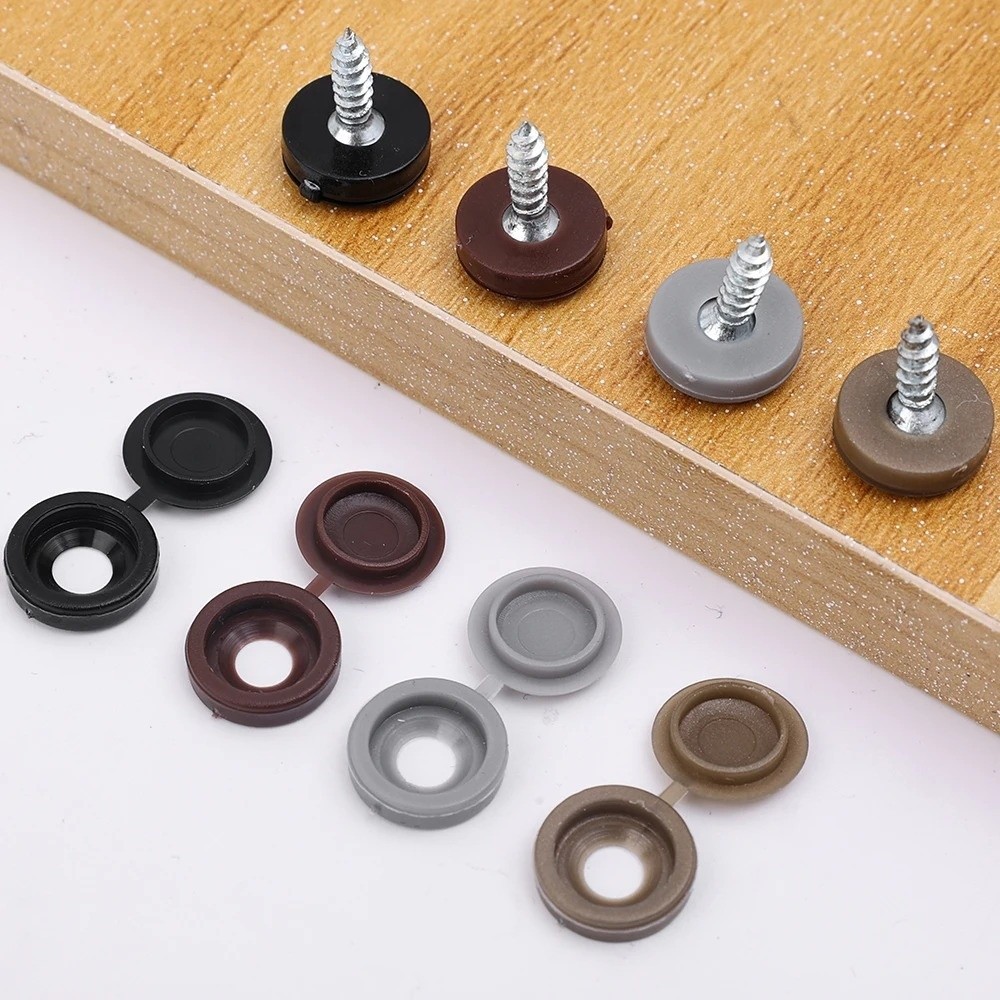 Furniture Hardware Fixing Screws - 100 SZT. Wytrzymałe Uniwersalne Osłonki Ochronne