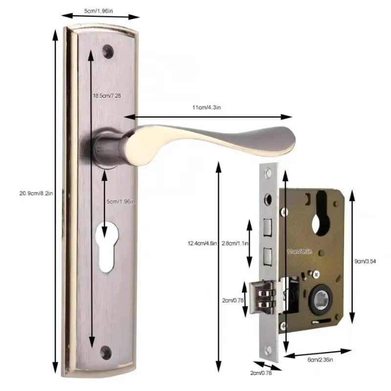Złoty zamek klamki do drzwi Ci – Furniture Hardware Decorative recenzja i cena