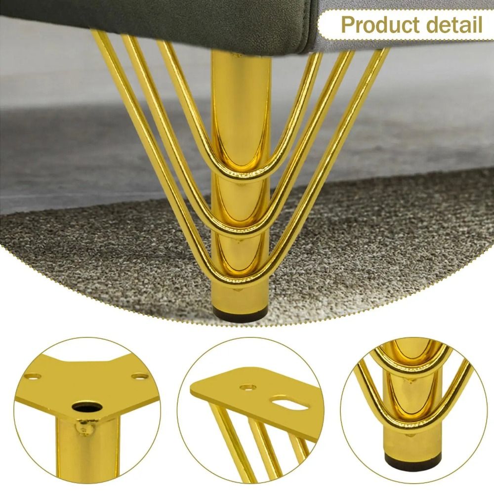 Nóżki do mebli w złotym kolorz – Furniture Hardware Material recenzja i cena