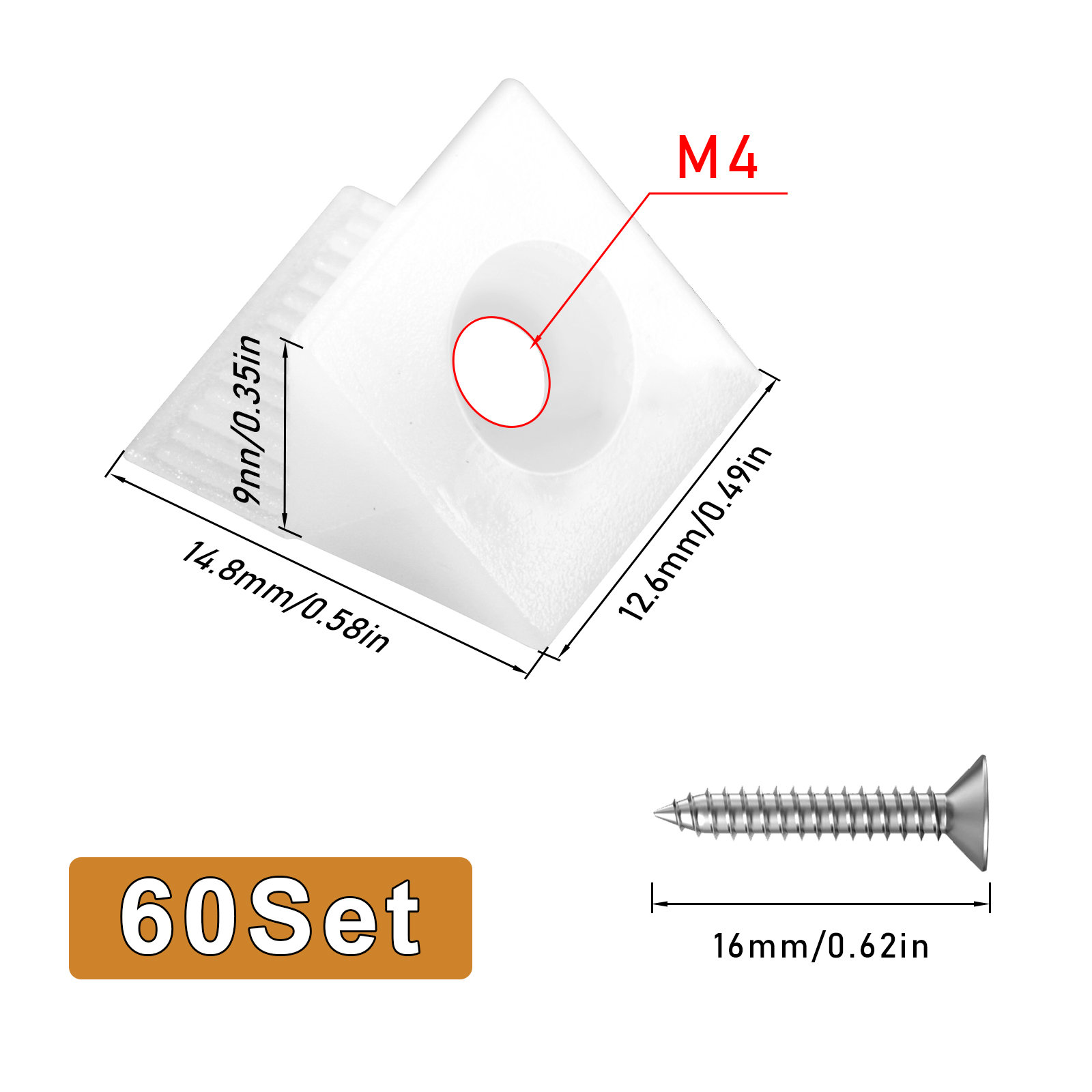 60 szt. Naprawa Uszczelniająca – Furniture Hardware Fixing Screws recenzja i cena